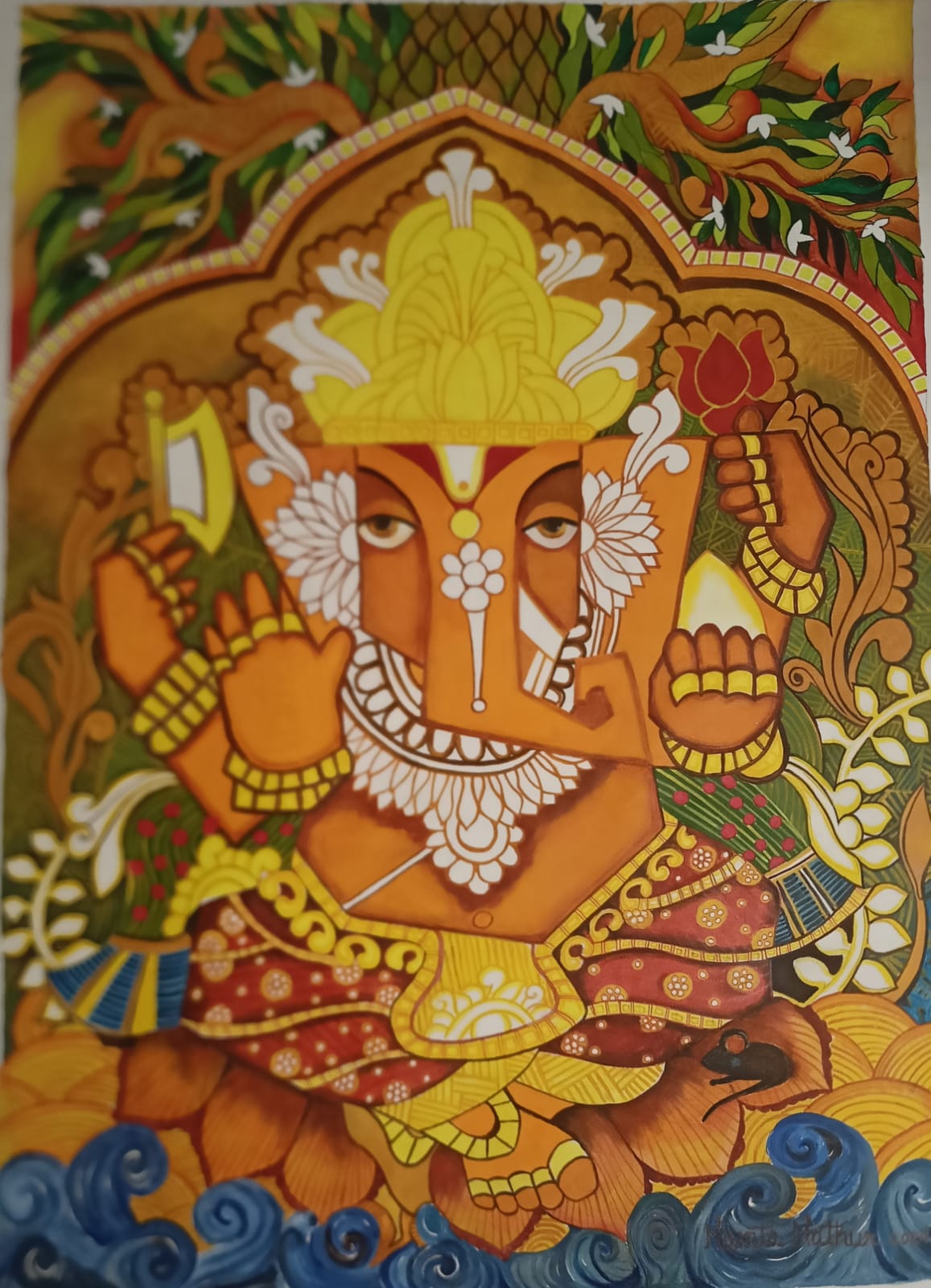 3.5' x 4.5' on canvas